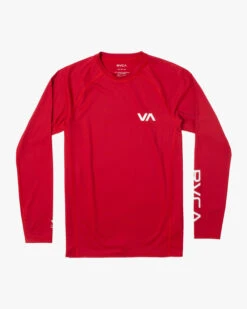 RVCA LONGSLEEVE RASHGUARD(EX) -Boldman Clothing Shop avywr00119 rvca2Cf red frt1 38177.1694016207